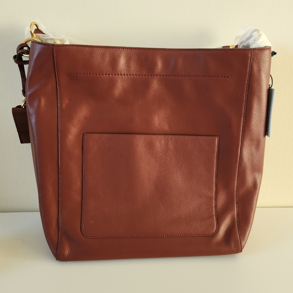 NWT Cole Haan Zoe Leather Bucket Hobo
